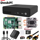 Комплект настольной приставки DeskPi Pro 4 Гб, удлинитель GPIO, инфракрасный приемный модуль с кабелем 4K, карта 32 Гб для модели Raspberry Pi 4