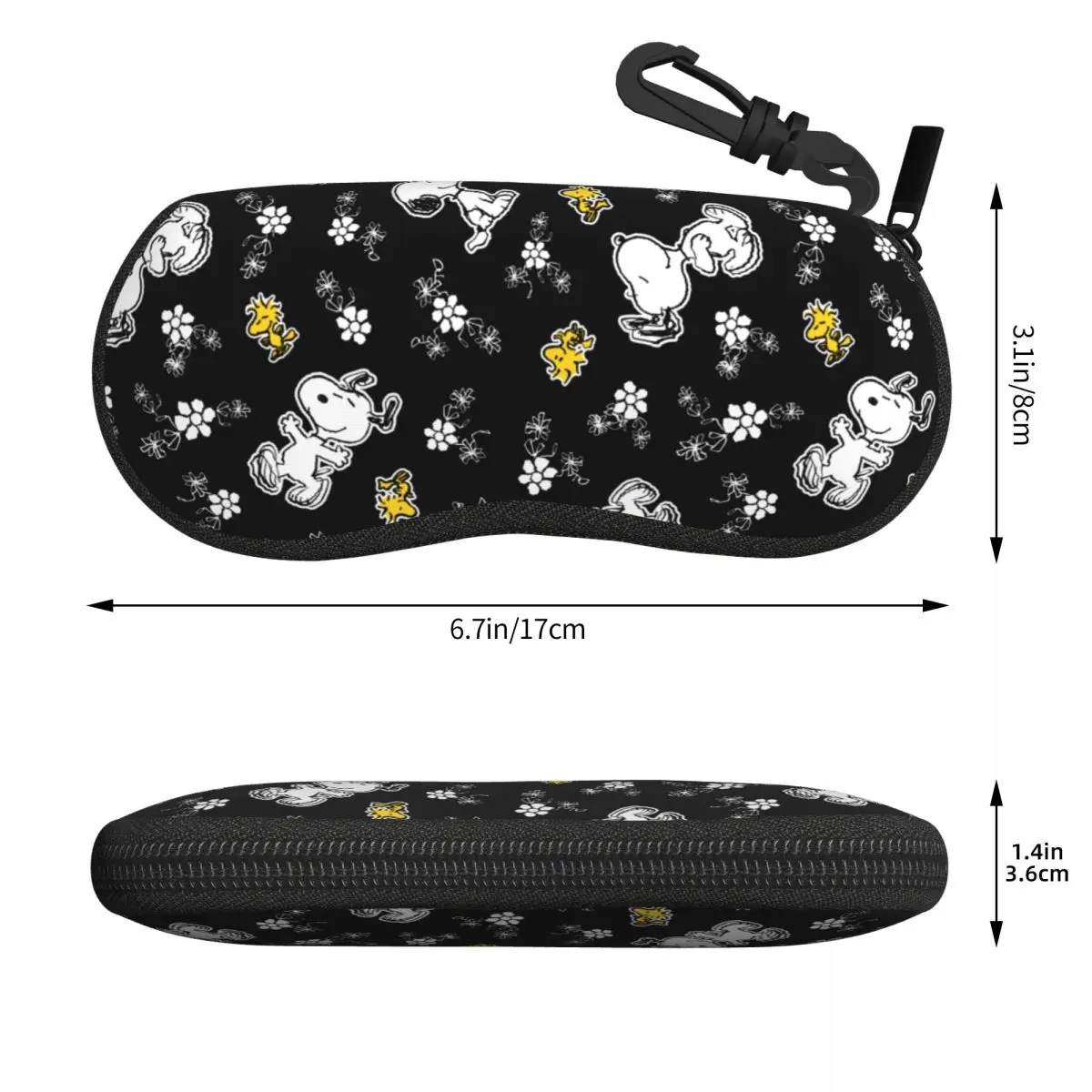 Деревянная шкатулка для хранения очков с рисунком