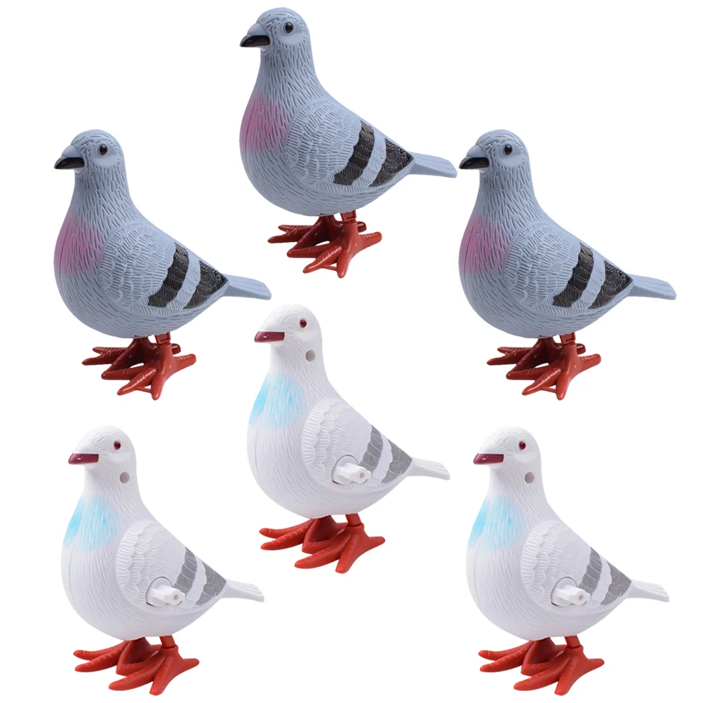 

6pcs Practical Funny Premium Creative Festival Basket Stuffers Wind Up Toys For Toddlers 1-3 Wind Up Pigeons for Festival