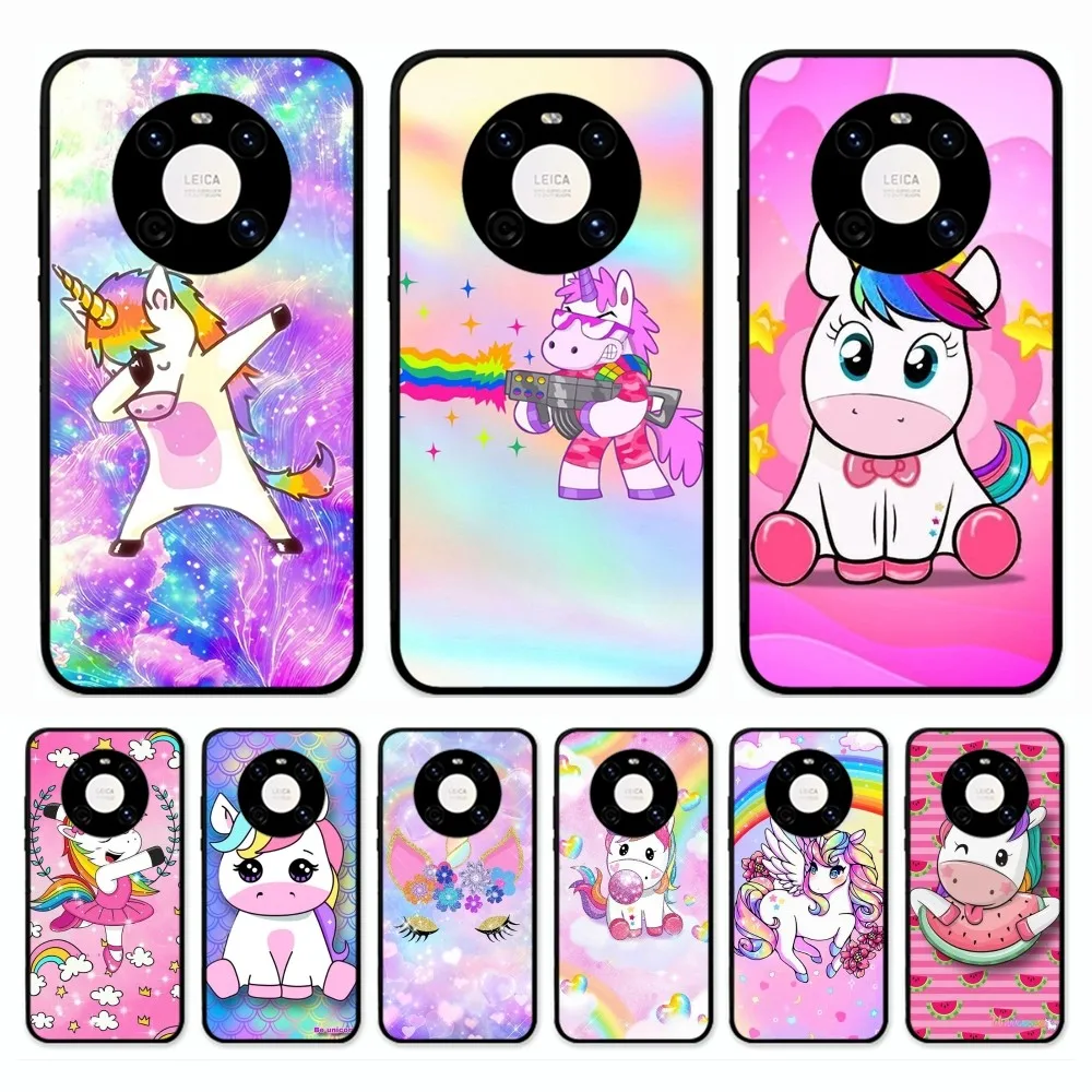 

Pink Unicorn Rainbow Phone Case For Huawei Mate 10 20 30 40 50 Lite Pro Nova 3 3i 5 6 SE 7 Pro 7SE