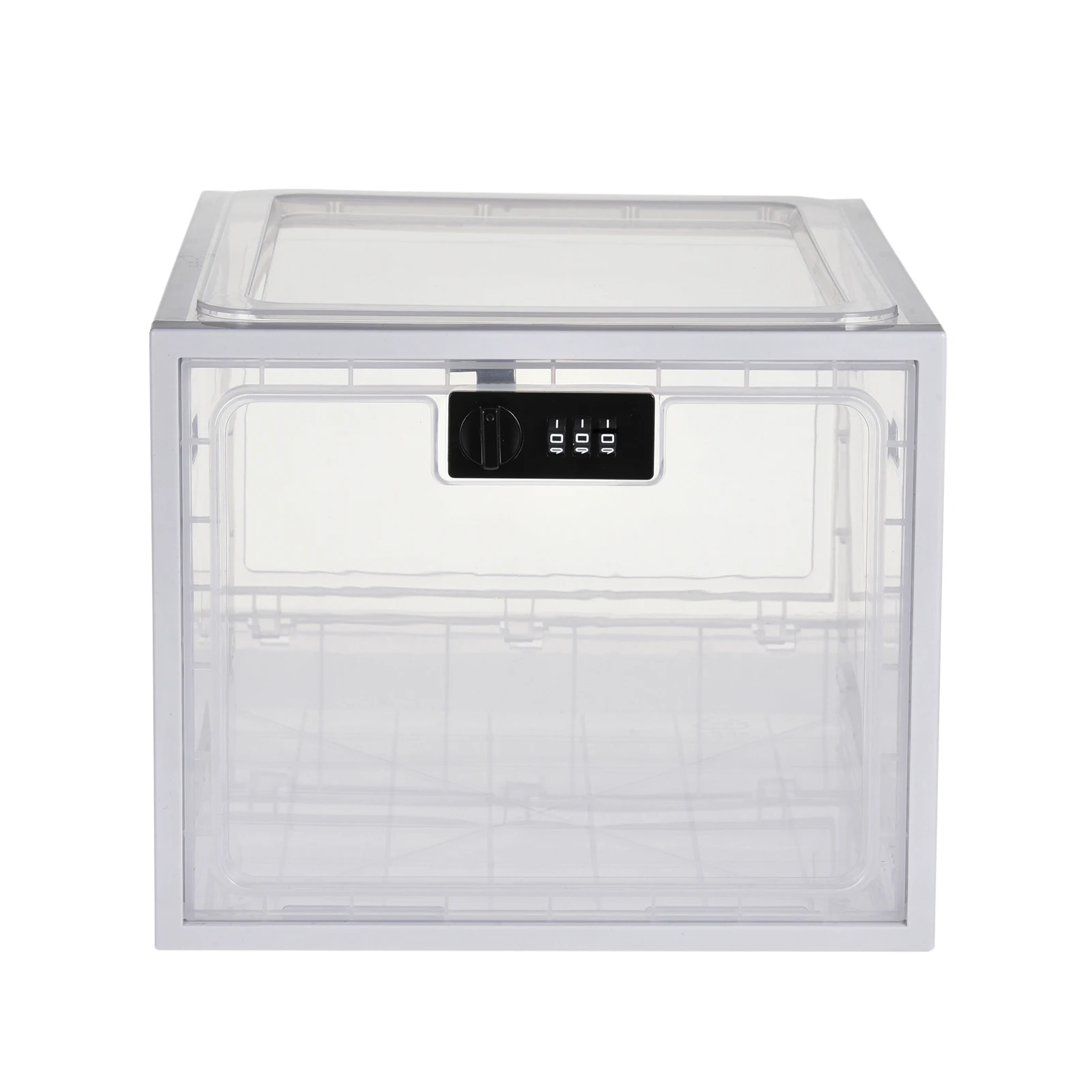 

Lockable Storage Box Versatile Coded Lock Container For Food Multi Function Lock Box Bin For Cigarettes Mobile Phones Camera