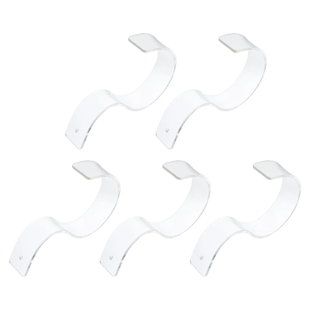 

5 Pcs Closet Belt Organizer Round Shelf Acrylic Clear Display Stand Rack Holder