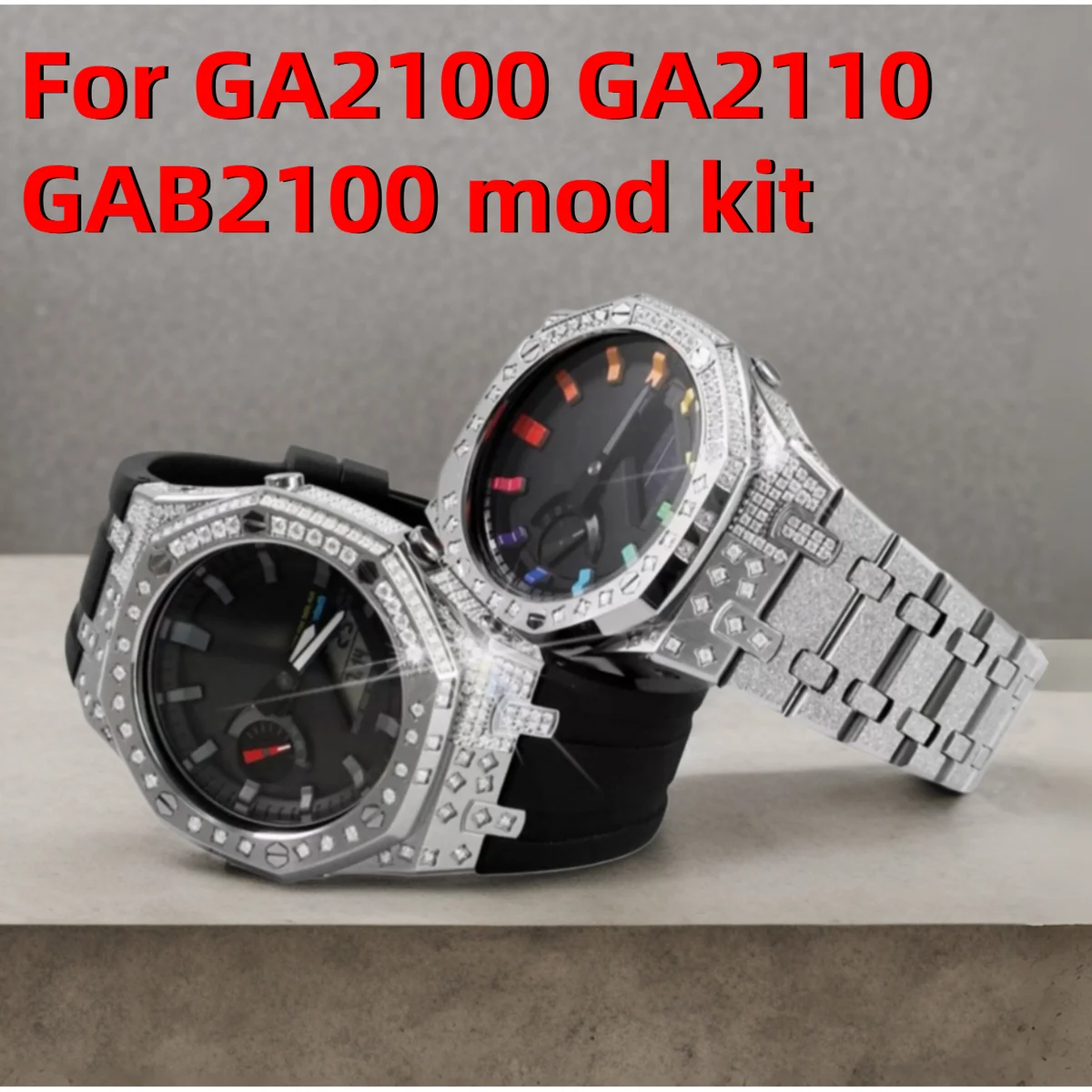 Фото GA2100 Модный комплект, корпус из нержавеющей стали, ремешок для часов Casio G-SHOCK Farm Oak GA-2100 GA-2110 GA-B2100, металлический ремешок для часов с рамкой №1