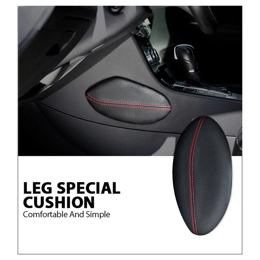 

Car Leg Pad Thigh Support Leather Knee Thigh Support Pillow Car Accessories Auto Seat Cushion L /R Knee Mat Universal Interior