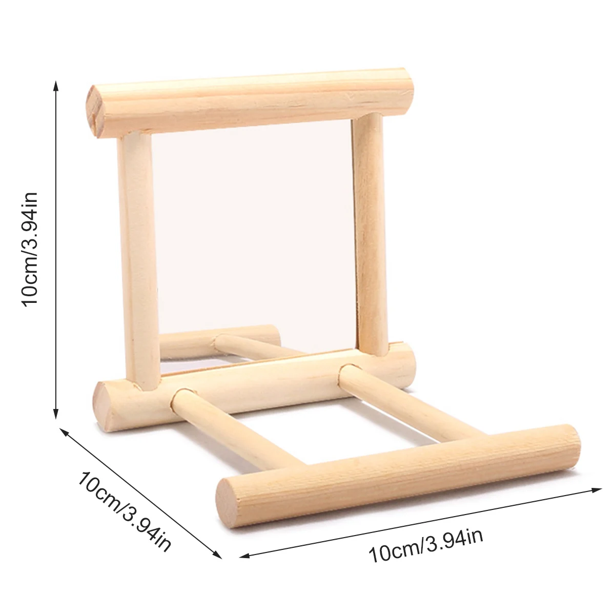 Деревянное Зеркало для птиц с подставкой 1 шт. |