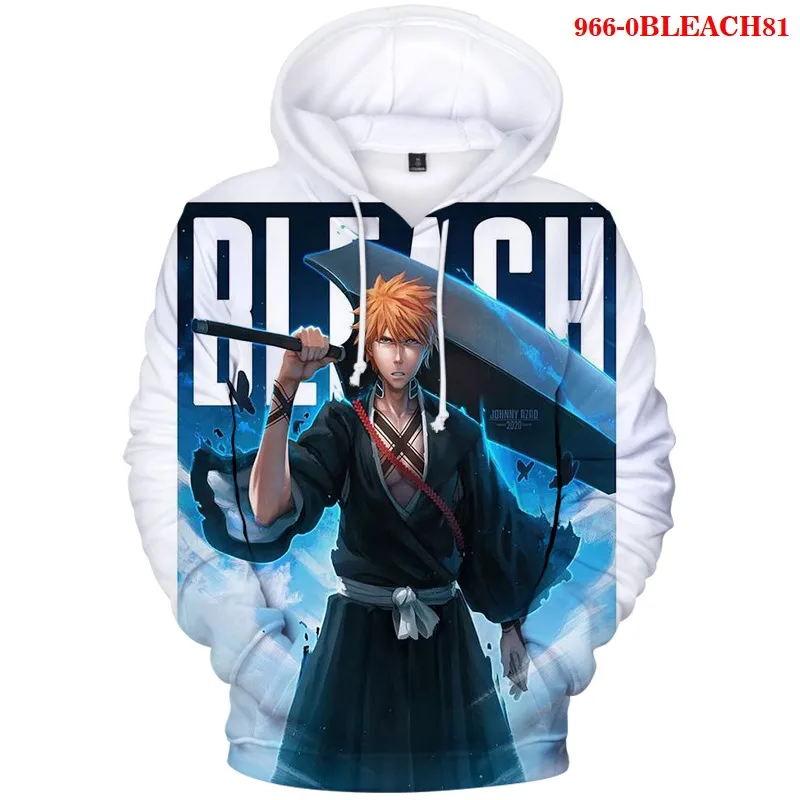 

BLEACH Hooded Harajuku Sweatshirt Warm Cotton Male Casual Streetwear Men Clothing Japanese Anime Hoodie Gothic Funny Tracksuit