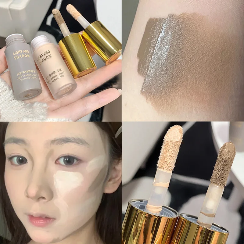 

Matte Liquid Contouring Face Stick Highlighter 3 Colors Lasting High-gloss Nose Shadow Brightening Bronzer Cream Makeup Cosmetic