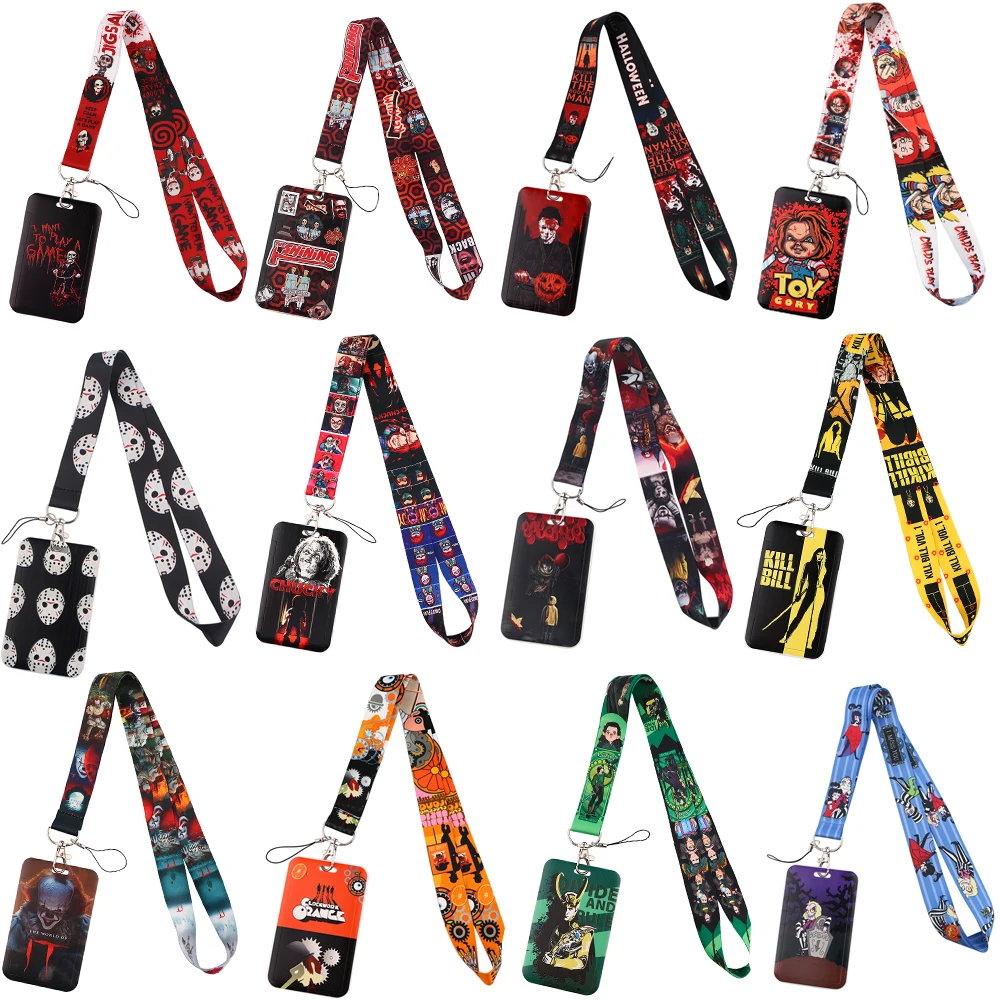 

K3767 Cool Stuff Horror Movies Lanyard Cartoon Neck Straps ID Badge Holder Pendant Keyring Charm Cell Phone Keychain Gift