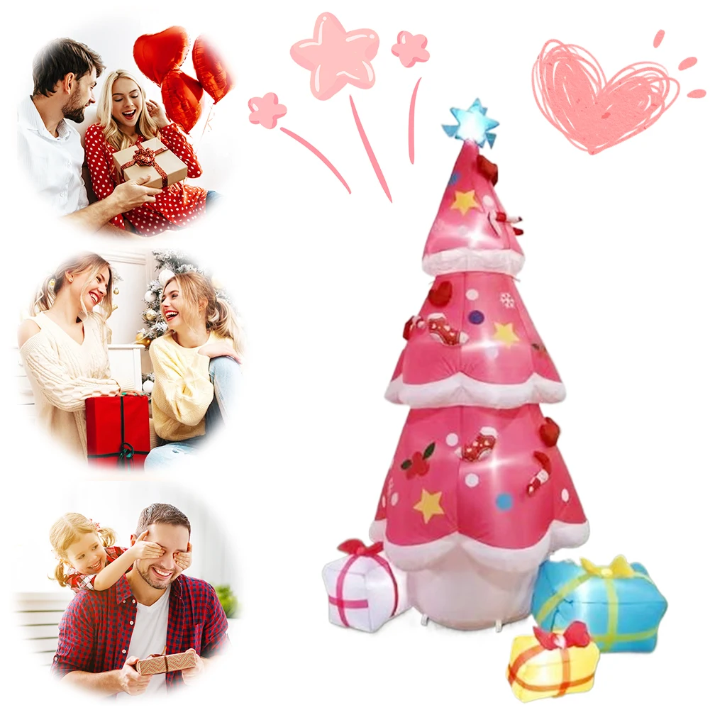 6 9 футов уличная надувная рождественская елка светодиодные фонари с подсветкой