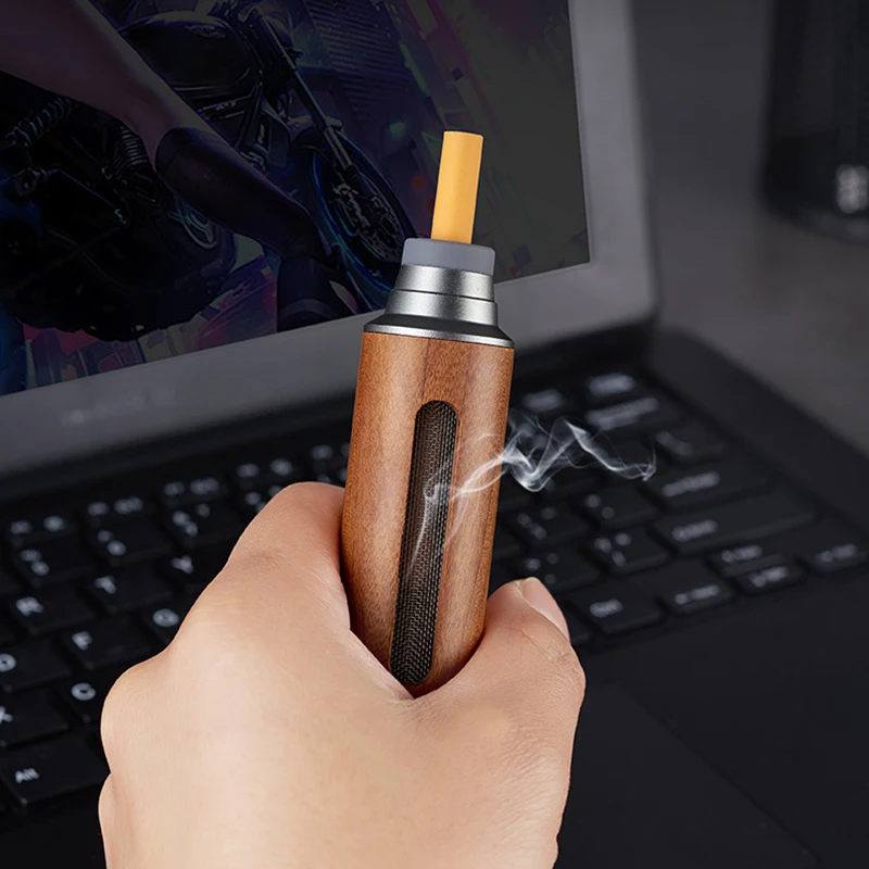 

Walnut Wood Fashion Portable Smoke Ashtray Ash Collection Filter Car Cigarrette Ashtray Smoking Accessories Tool