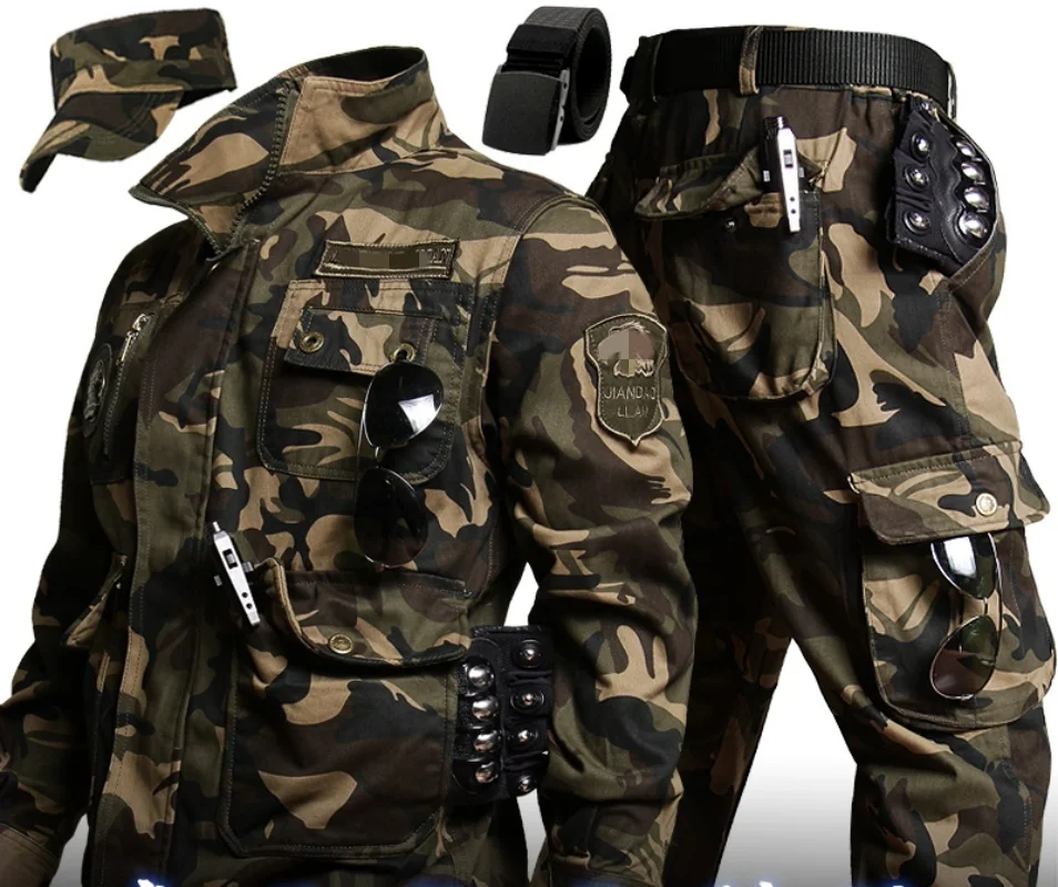 Мужской костюм для тренировок на открытом воздухе износостойкая куртка из