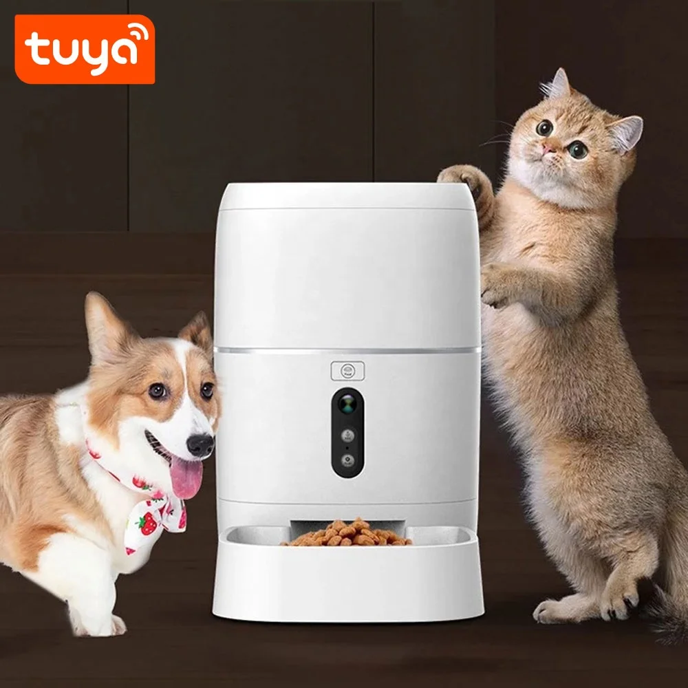

2023 Smart Remote Appliance Wifi Automatic pet cat dog feeder with camera monitor PST-FD-BL3-C