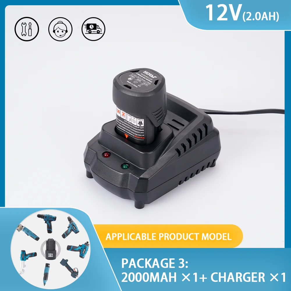 

12V Charger For Bosch Model Lithium Battery+2000mAh Battery Apply to Electric Drill Grinder Electric Saw Adapter Power Tool