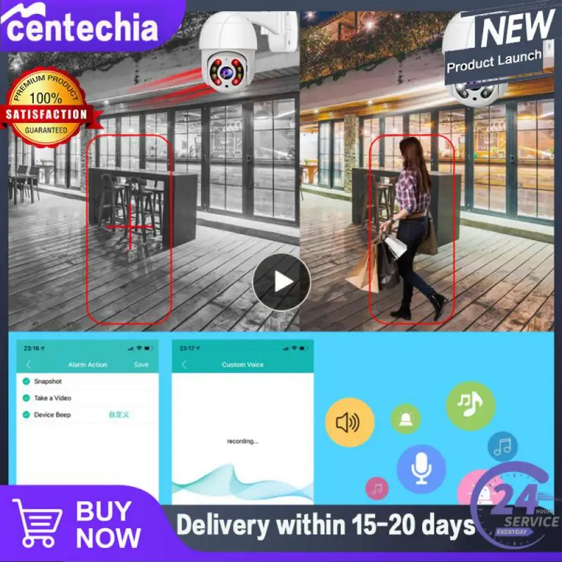 

Waterproof Surveillance Camera Two Way Voice Calls Camera Remote Monitoring Night Wifi Camera Smart Home Wireless