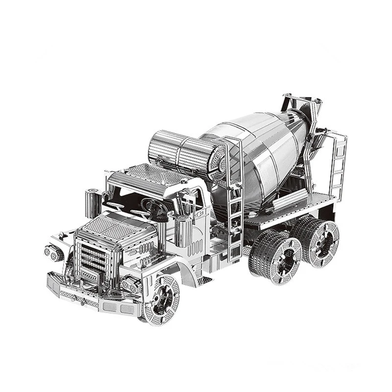 

MODEL 3D Metal Model Kit CEMENT MIXER Engineering Vehicle Assembly Model DIY 3D Cut Model Puzzle Toy For Adult