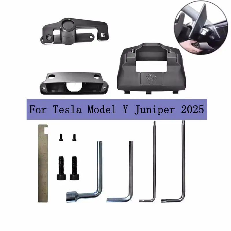 

Поворотное крепление для Tesla Model Y Juniper 2025 Model 3 Highland 2024 Model3 2017-2023, вращающийся кронштейн для экрана, вращающийся монитор дисплея