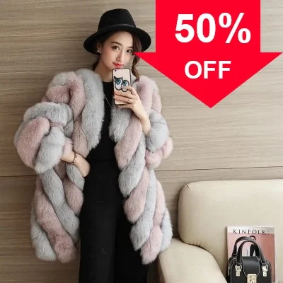 

Aoottii 2022 New Winter faux fur coat Women Fluffy Imitation Fox Fur Jacket Outerwear Overcoat colete de pele do falso 11287