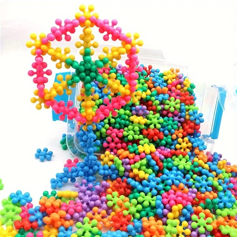 50-190 шт. Детский конструктор снежинки