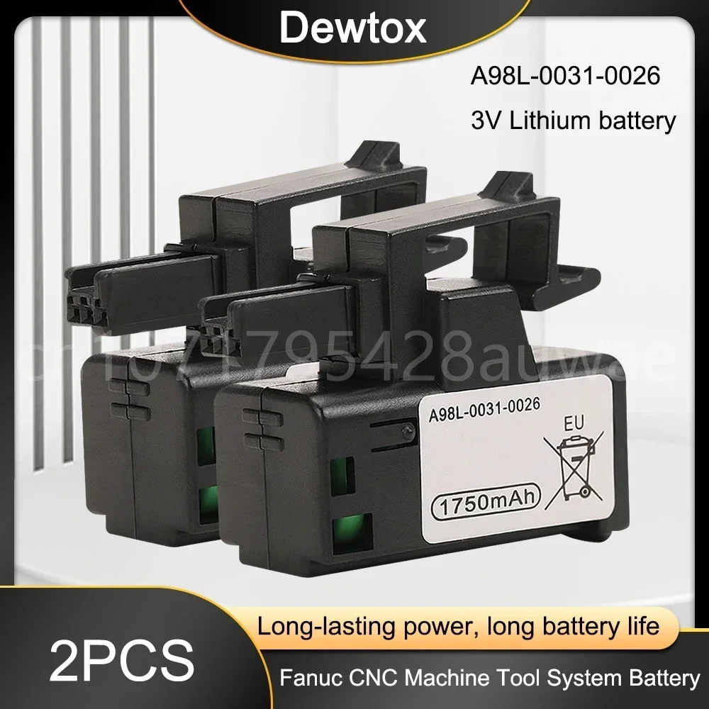 2PCS Brand New Fanuc NC System A98L-0031-0026 A02b-0309-k102 3V 1750mAh PLC CNC Lithium Batteries