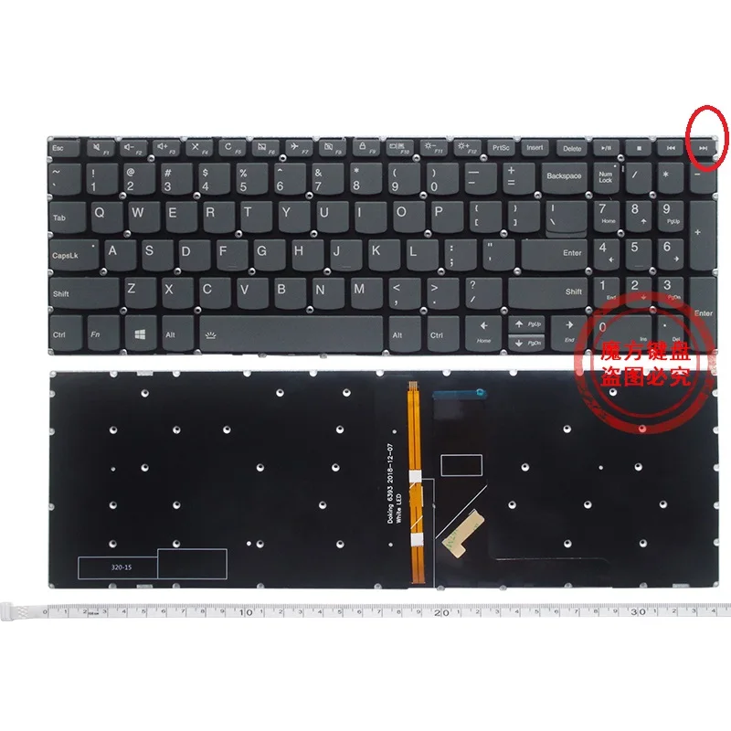 

New Laptop US Keyboard Backlit for Lenovo IdeaPad 15sARE 2020 15SIIL 2020 15sIML 2020 Keyboard Backlight