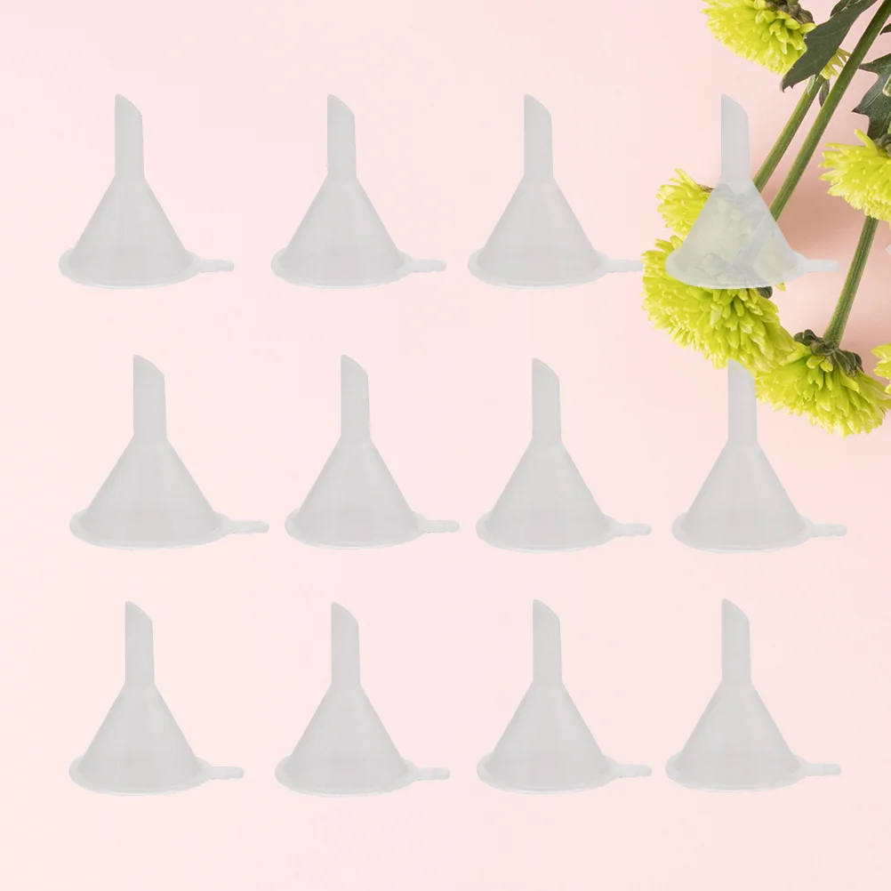 50 шт. мини-парфюмерные воронки прозрачные пластиковые для смешивания эфирных
