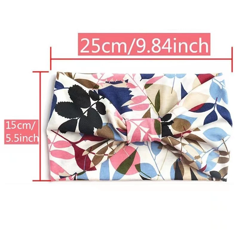 Bohemian Style Elastic Hair Bands Yoga Headband Women Headwear Print Vintage Cross Unisex Scrunchies Hair Accessories