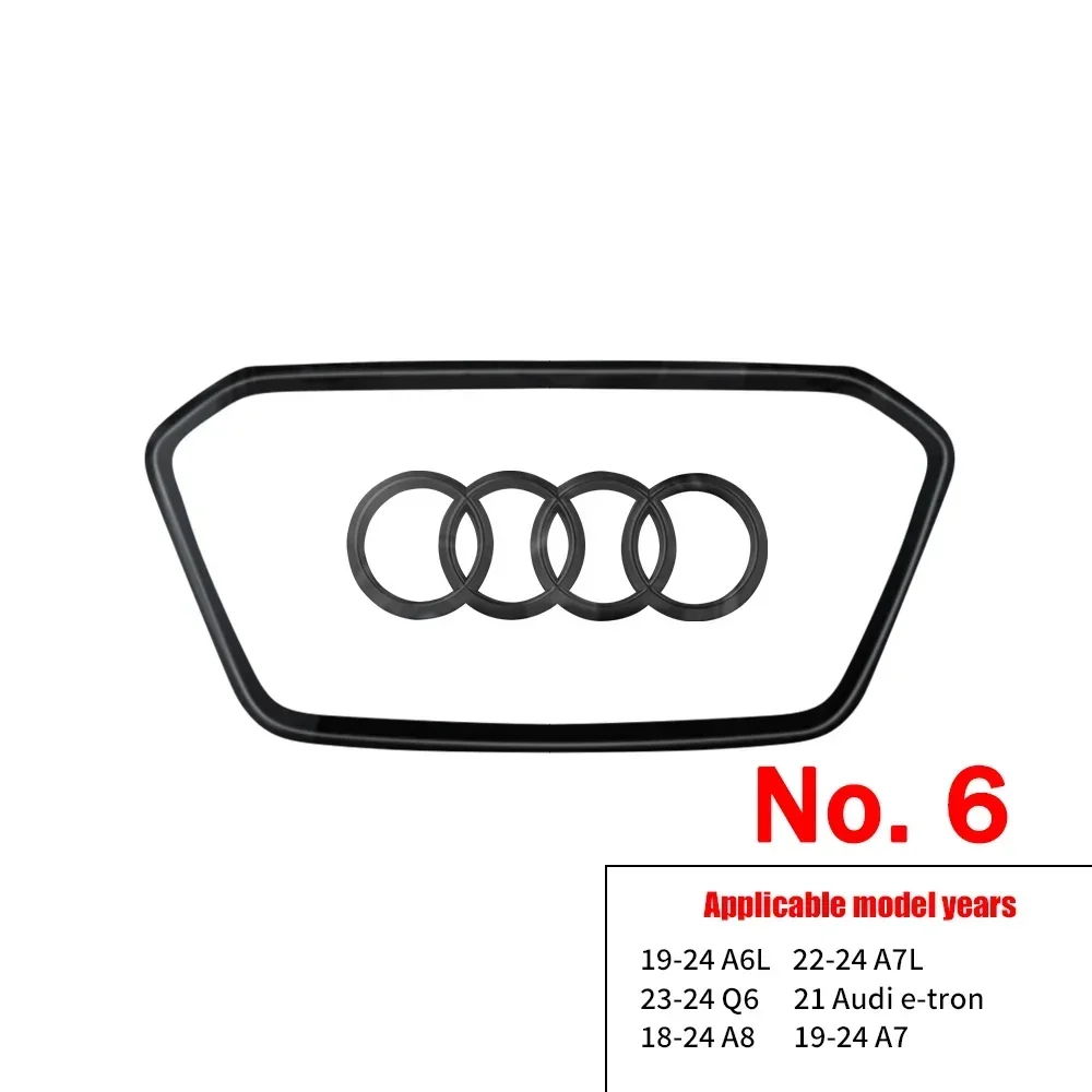 

Для Audi A3 A4 B8 8P B9 8V A5 A6 C7 A7 Q3 Q5 Q7 Автомобильный логотип на руле, яркая рамка, полоса, гальваническая наклейка с логотипом автомобиля