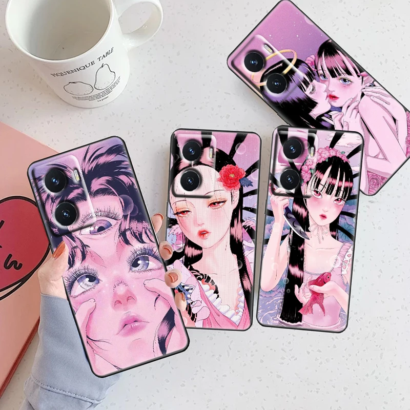 Shintaro kago ужасные Мультфильмы для OPPO A74 A72 A53 Reno 7 6 5 4 2 Find X3 X2 Z Lite Neo Pro Plus SE, черный телефон