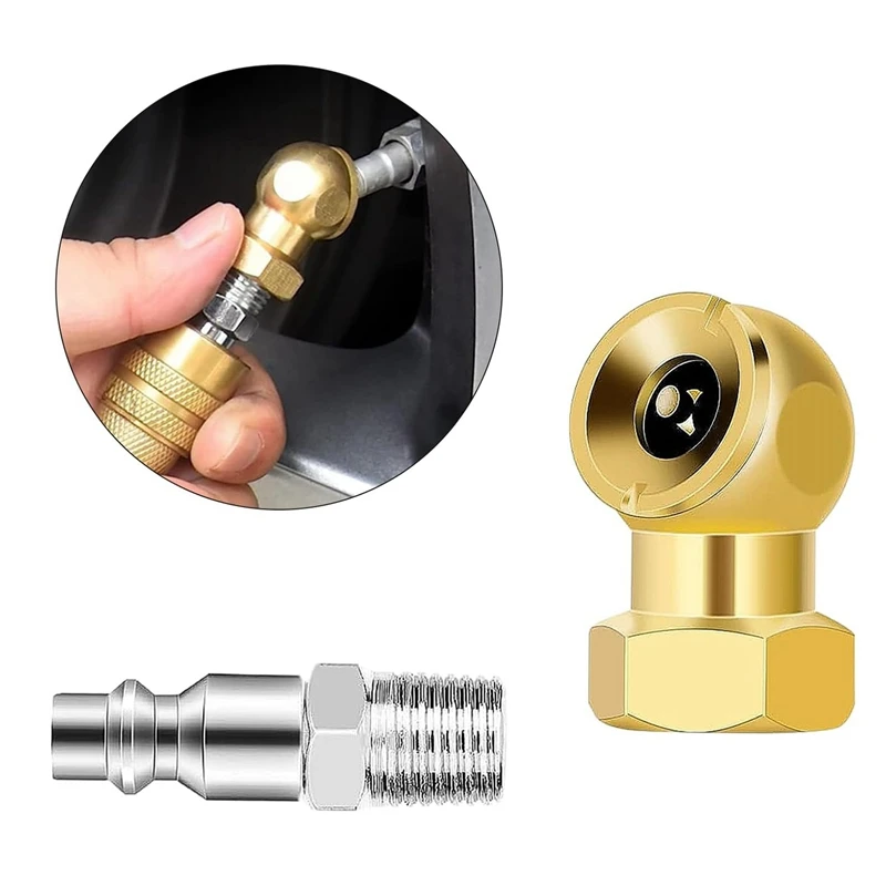 4 шт. 1/4 дюйма воздушный патрон колпачки для давления в шинах портативный