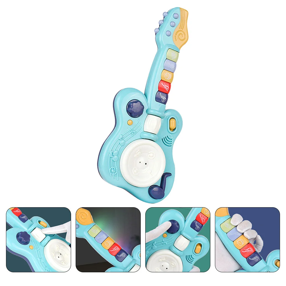 

1Pc Children Electric Plaything Musical Instruments Guitar Plaything (Sky-blue)