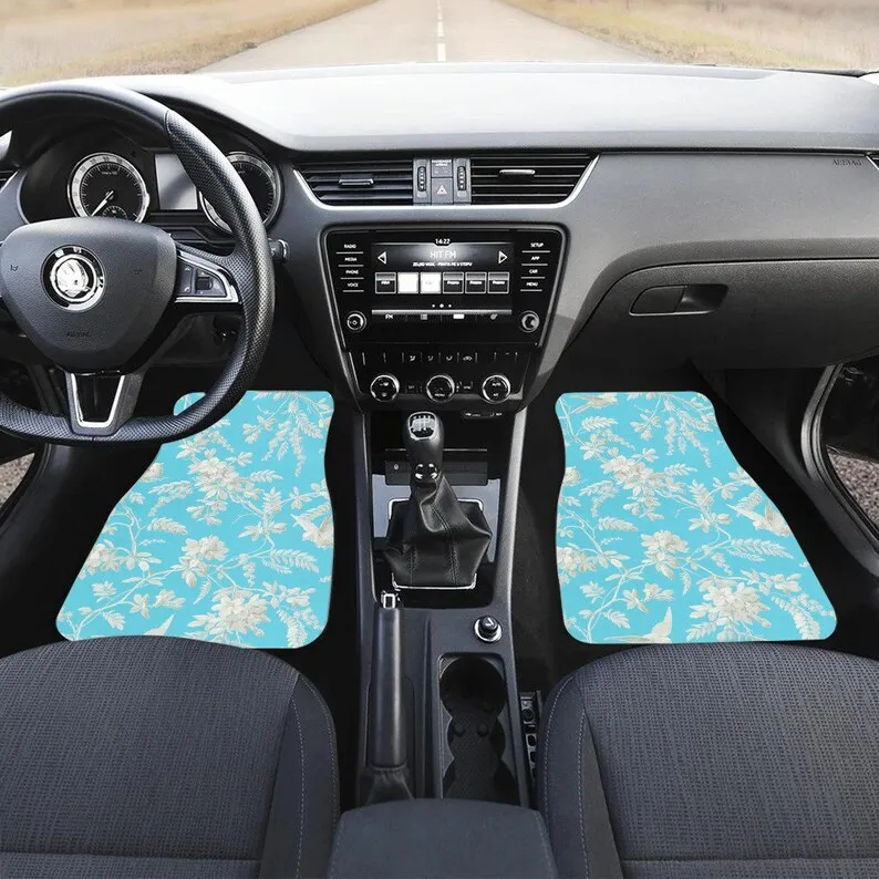 

Floral Car Floor Mat for women, vehicle floor mat, car accessories for women, Vintage Car Floor Mat, 302221
