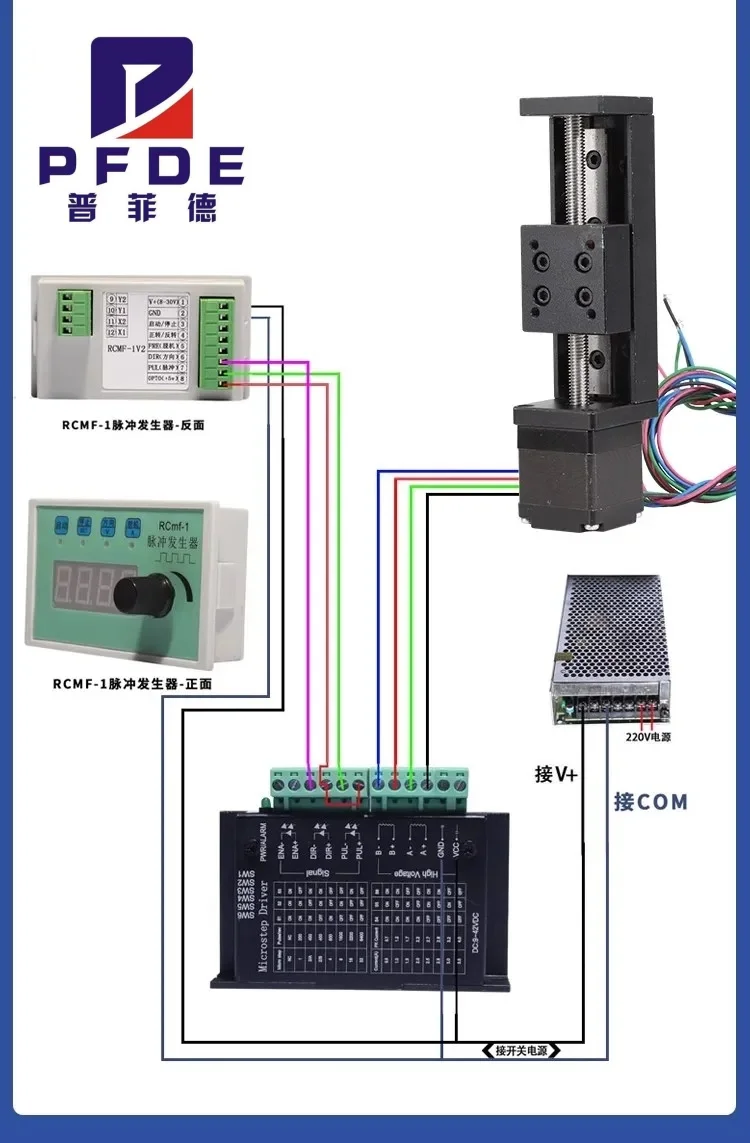 Мини-Т-тип направляющая для раздвижного стола линейная ход 50-200 мм Nema11 шаговый