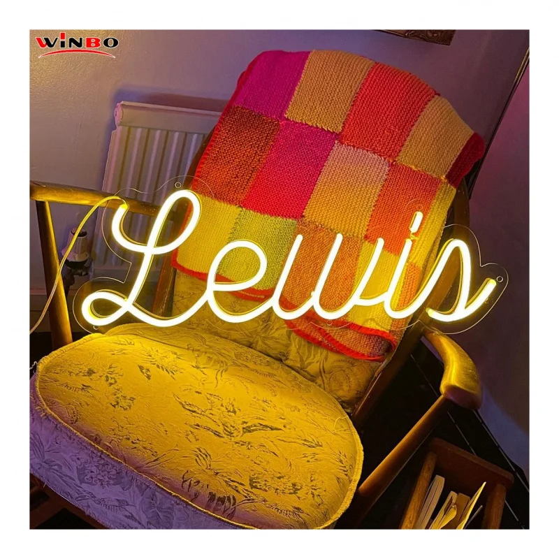 (Под заказ) НЕОНОВОЕ кольцо Winbo световой дизайн буквы силиконовый гибкий неоновый