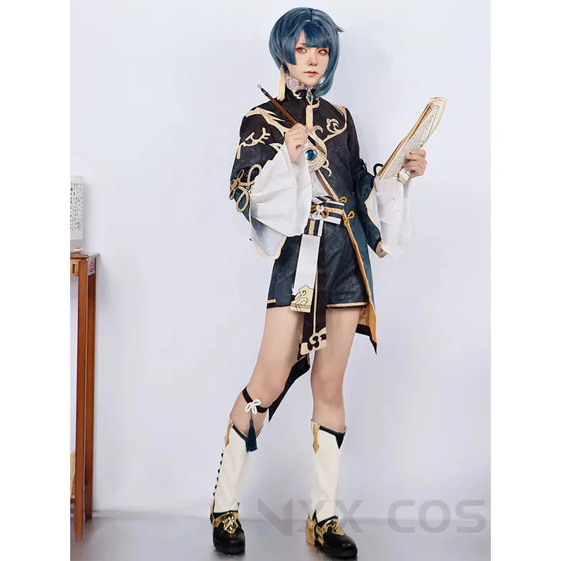 Платье для косплея Xingqiu костюм GenshinImpact одежда вечеринки ролевые игры комикс с