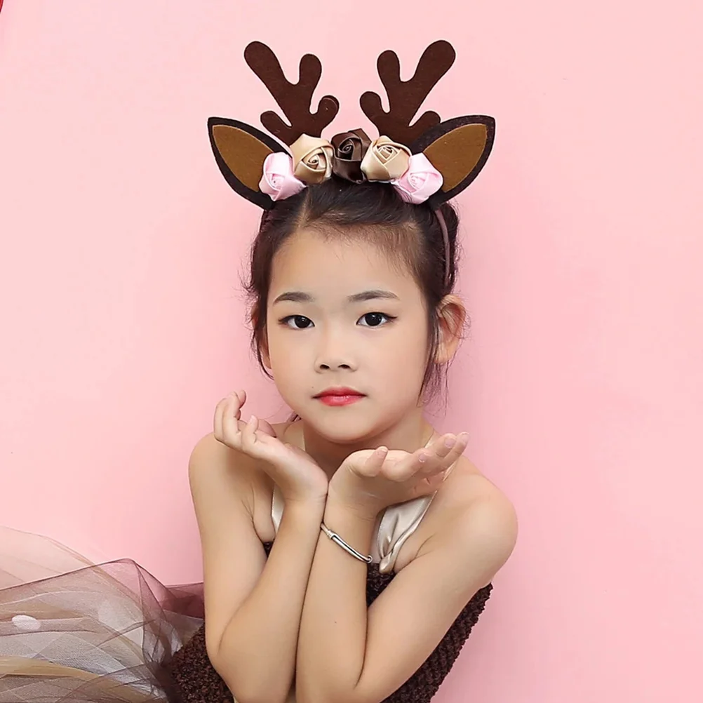 

1 Set 2 Pcs Christmas Antler Hairband Festival Performance Prop (Assorted Color)