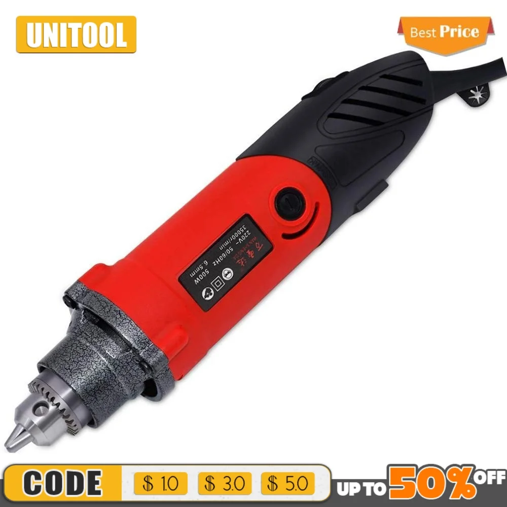 220V 500W Mini Electric Die Grinder Accessories Regulating Speed Drill Grinding Machine Milling Polishing Rotary Tool