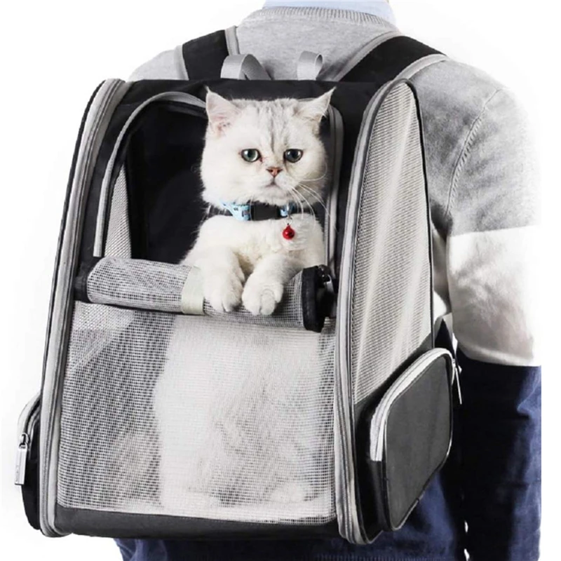 

Рюкзак-переноска для собак и кошек, сетчатая воздухопроницаемая сумка с окошками для улицы, путешествий, прогулок, аксессуары для питомцев