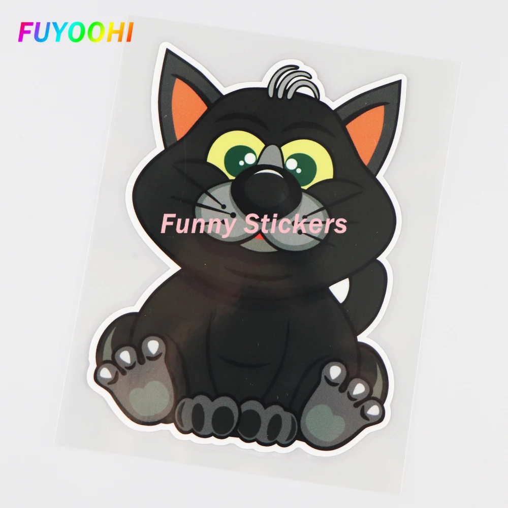 

FUYOOHI Protection Fashion Stickers Personality Cute Fat Cat Vinyl Decal Car Sticker Fashion Decor Cartoon Animal Decals