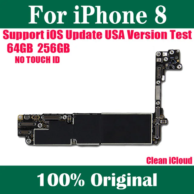 for iPhone 8 (4.7inch) Motherboard with Touch ID Fingerprint iOS 4G Lte 64GB / 128GB Mainboard Original Logic Board TEST 2