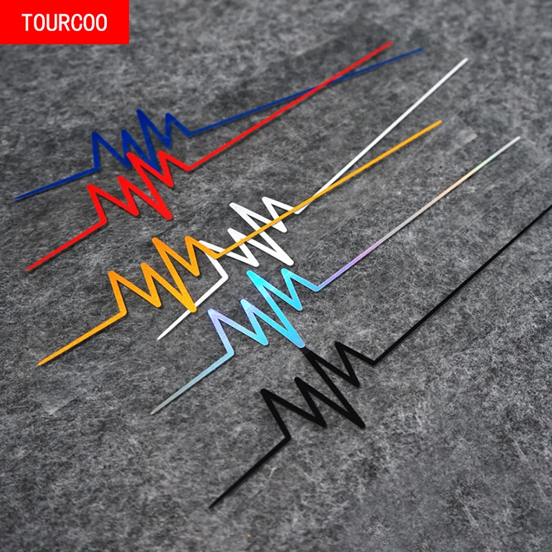 

Car Personality Creative Heartbeat ECG Reflective Stickers Body Window Waterproof Decorative Stickers