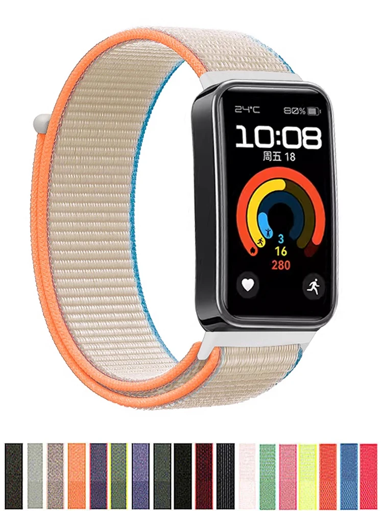 Ремешок для Huawei band 9/8/7 сменный нейлоновый спортивный браслет смарт-часов