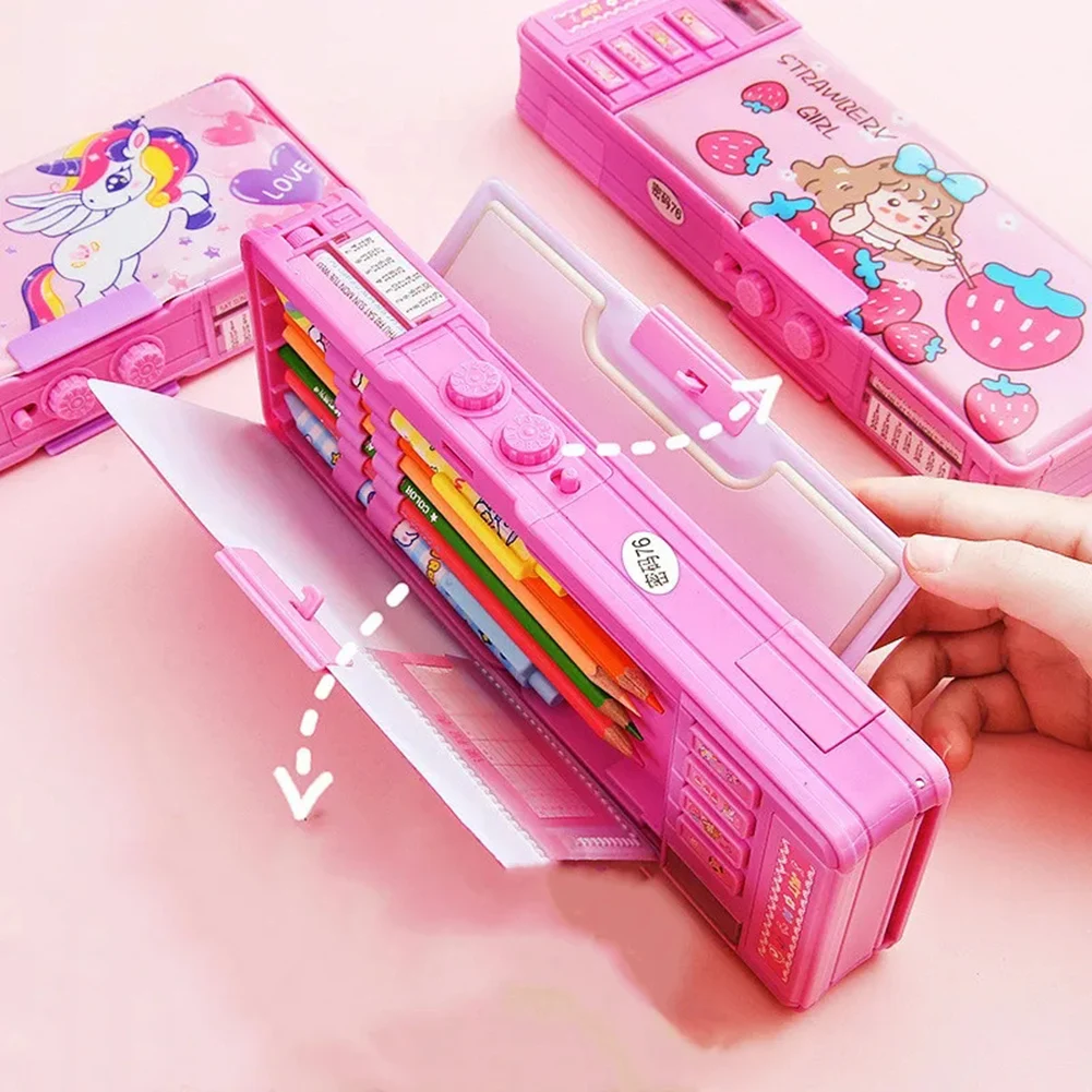 Case With Sharpener Large Capacity Pencil Box Gift For Kids Birthday