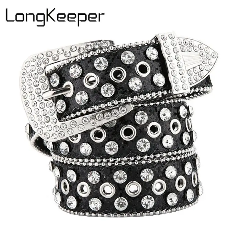 

Long Keeper Punk Bling Y2K Belts for Women Western Cowboy/cowgirl Y2K Belt Goth Rhinestone Belts Diamond Cinturones Para Mujer