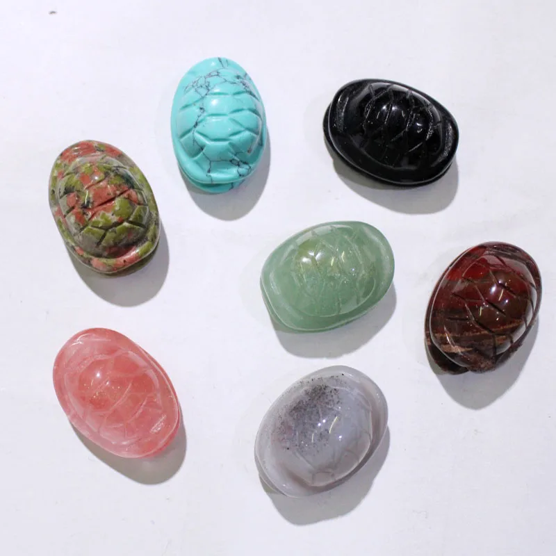 

Оптовая продажа, натуральный камень, вишневый кварц, обсидиан, черепаха, резной минеральный драгоценный камень, восстанавливающий самодельный браслет, подарок, 1 шт., 11*15 мм
