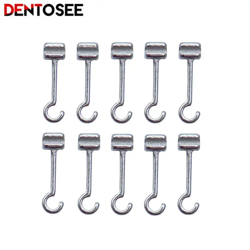 

5/10pack Dental Orthodontic Crimpable Hooks Question Mark Hook Long Curved Sliding Screw Hanging Ring Iron Hook Tools