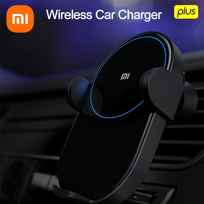 

Original Xiaomi Mijia Wireless Car Charger 10/20W Max Electric Auto Pinch 2.5D Glass Ring Lit For Mi 9 (20W) MIX 2S / 3 (10W) Qi