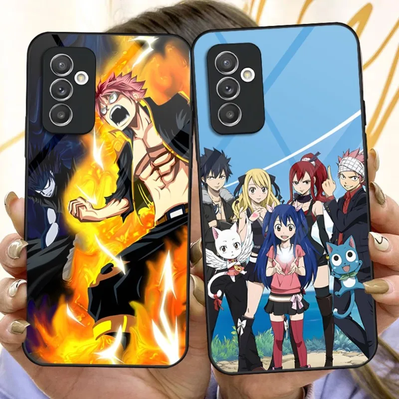 

Anime Fairy Tail Phone Case For Samsung A52 A71 A21 A22 A31 A20 A12 A51 A40 A72 A81 Galaxy A14 A54 A34 M14 Glass Design Cover