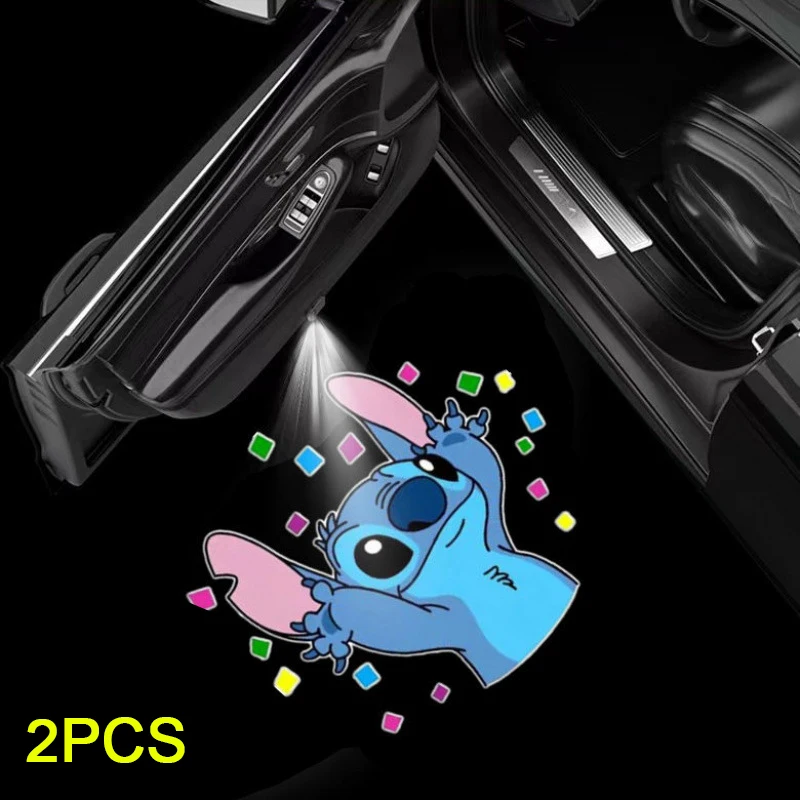 

2 шт. светодиодных лазерных проекторов для дверей автомобиля с изображением Дисней Стич для Audi, BMW, KIA, Dodge, Honda, Nissan, Mazda, Lexus, Ford, Subaru