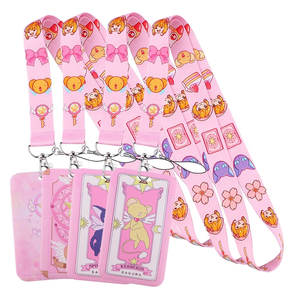 

Anime Cardcaptor Sakura Neck Strap Lanyards Keychain Badge Holder ID Credit Card Pass Hang Rope Lanyard for Keys Accessories