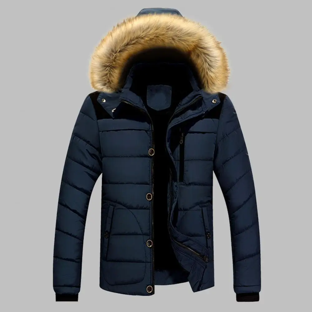 Fabulous Winter Jacket Single-breasted Down Coat Detachable Hat Casual Winter Down Coat  Great Stitching